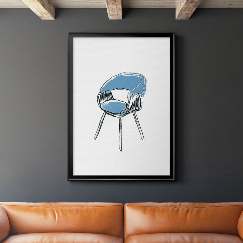 «Take A Seat I», reproduction encadrée de qualité supérieure - prête à être accrochée, H 42,5 po x l 30,5 po x P 1 po