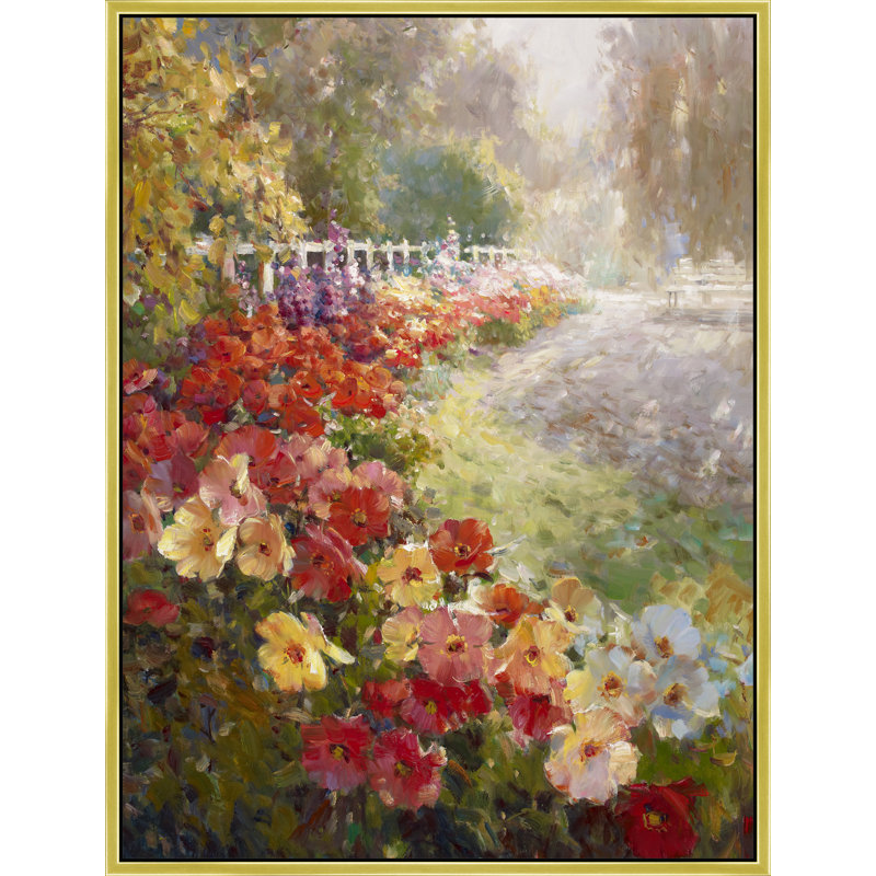 Sun-Drenched Garden Stroll Print, 74" H x 50" W, Gold