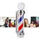 33" Barber Shop Pole Rotating Light Salon Sign Illuminated Red White Blue LED