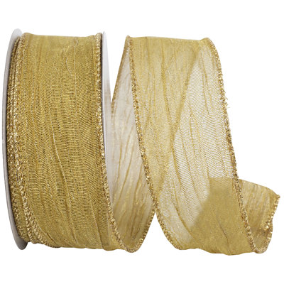 Crushed Mesh Elegance Wired Edge Ribbon