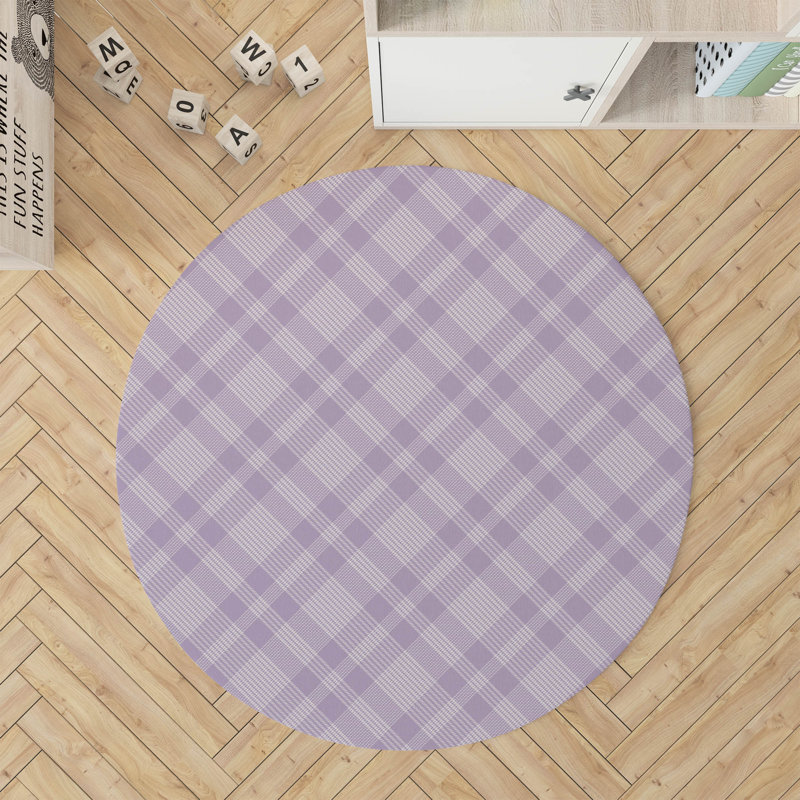 Tapis de jeu Lily Tartan, Mauve