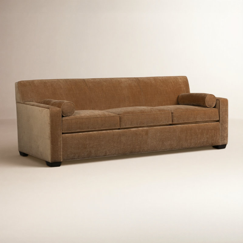 Francesca 92" Upholstered Sofa, Andrew Cognac Performance Chenille