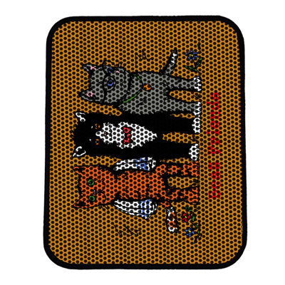 Tapis pour litière de qualité supérieure, 18 po x 24 po | 50% PVC / 50% polyester, lavable à la machine et passer l'aspirateur | Conception durable et facile à nettoyer pour les propriétaires d'animaux de compagnie | Protégez vos planchers des dégâts de la litière