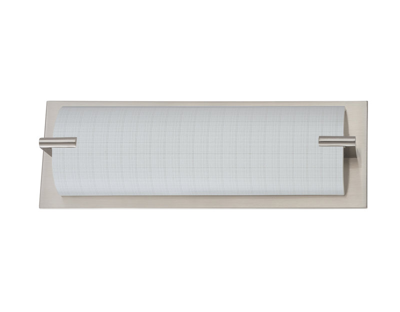 Barre d'éclairage de salle de bain 3 lumières Corla, Lin, Nickel satiné