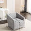 Fauteuil pivotant gris 360 avec revêtement en chenille - Option de sièges confortables de qualité-1154163536