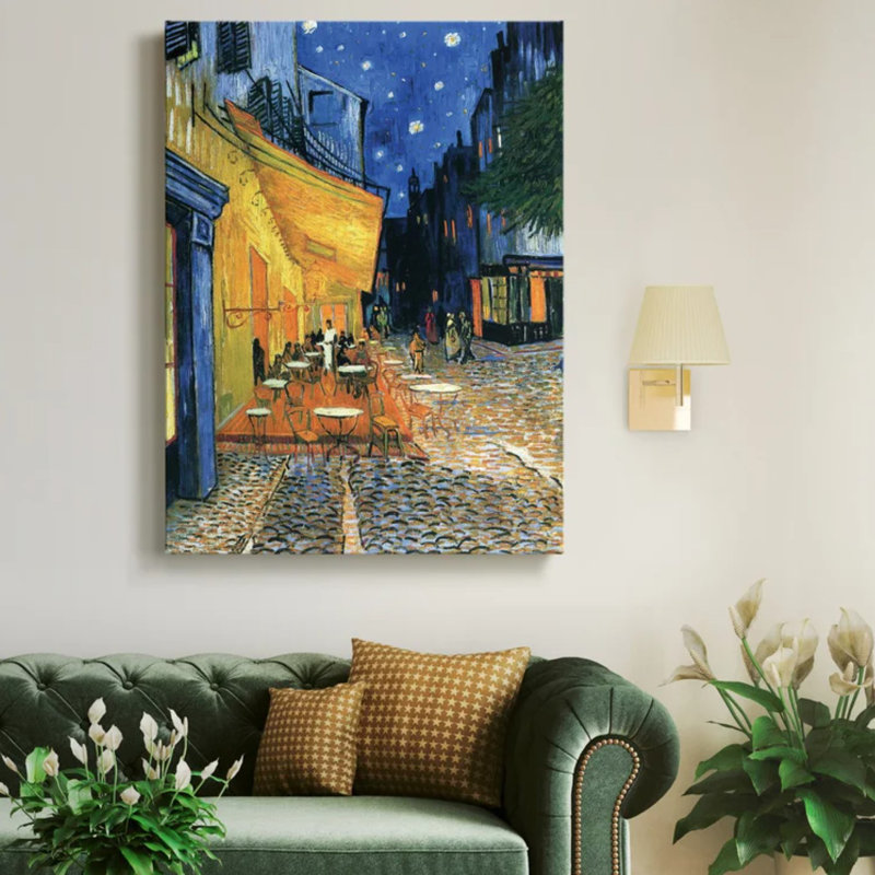 «The Café Terrace» par Vincent Van Gogh, reproduction sur toile, H 7,5 po x l 11,5 po
