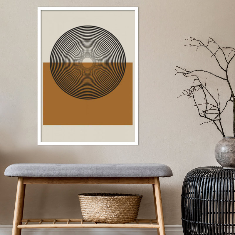 Retro Landscape by The Miuus Studio, Black, 33" H x 24" W x 1" D