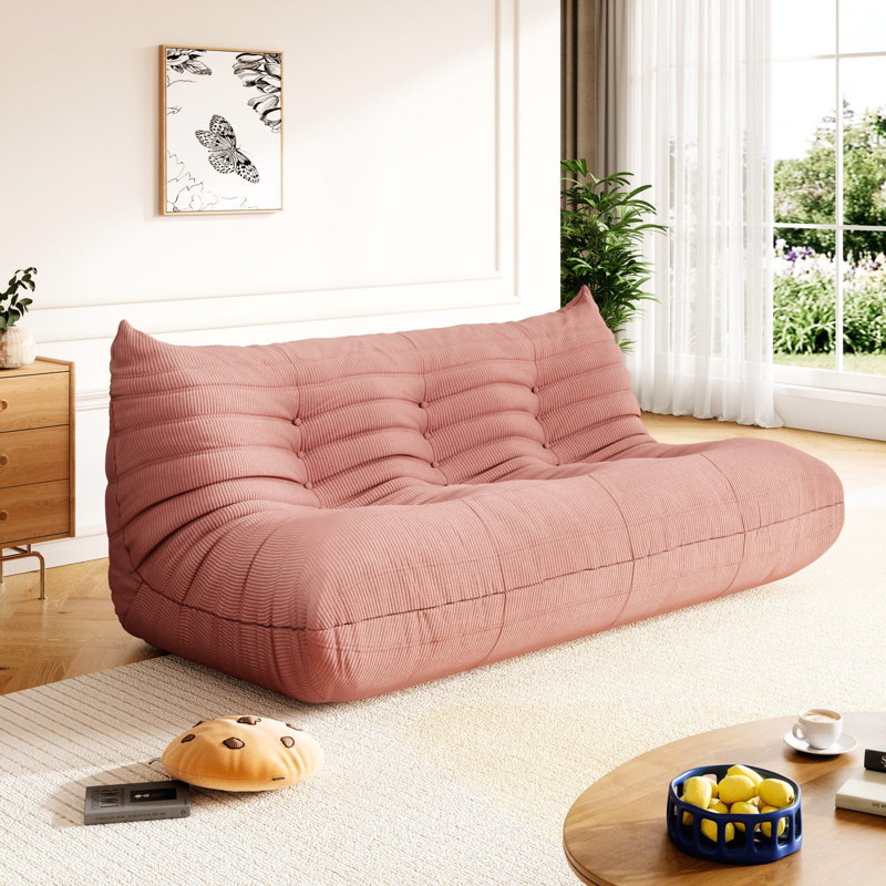 Fauteuil à billes 3 places Boneless Bonless, Rose