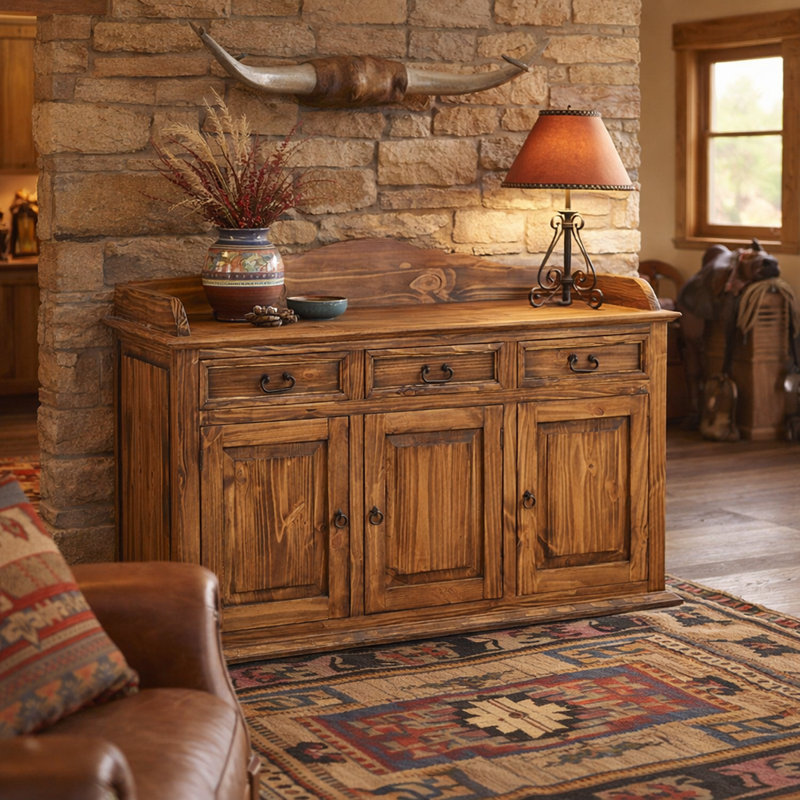 Handcrafted Rustic Accent Console