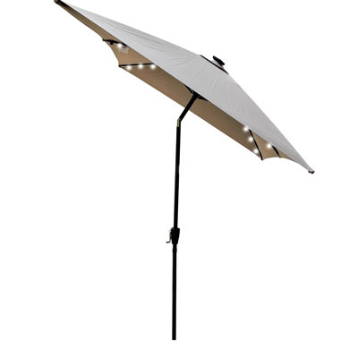 Rectangular Patio Solar Umbrella 10X6.5Ft. Protected Canopy, Waterproof, Effortless Crank And Button Tilt Function Mechanism