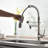 Commercial Kitchen Faucet With Pull Down Sprayer, Single Handle Singlaucet