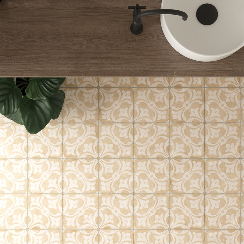 Seville Art 8" x 8" Porcelain Tile, La Rambla Biscuit