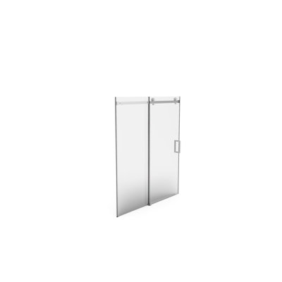 56" - 60"W X 70"H Sliding Shower Door With 8Mm Tempered Glass, Easy Clean Coat, Waterproof And Buffer For Effortless Use 60" Wide, 70" High, Brushed Nickel Finish, Seamless Access