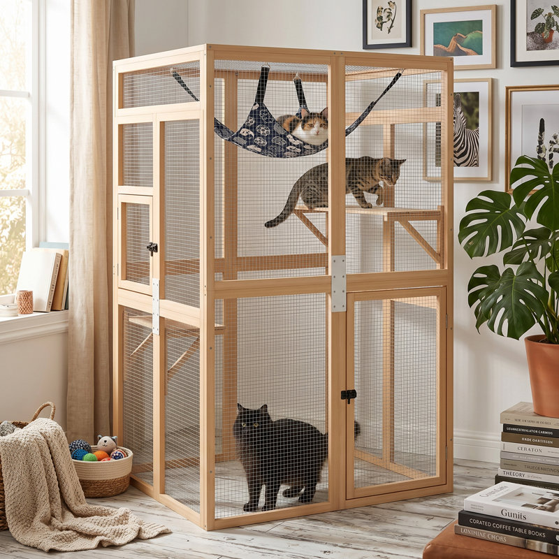 Enceinte d'extérieur pour chat, cage d'extérieur pour chat