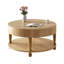 Table basse avec rangement double pour le salon, table basse ronde moderne de 31,5 po avec rangement et compartiment caché, pieds de nivellement réglables, assemblage facile-134060890