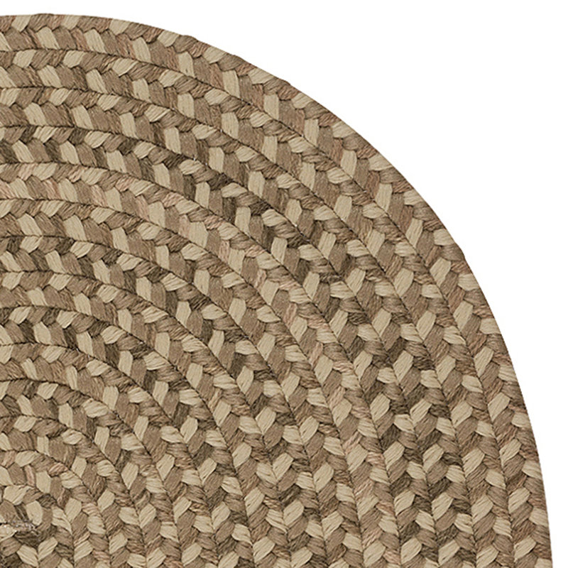 Nurten Handcrafted Braided Multi Area Rug, Oval 8' x 10'