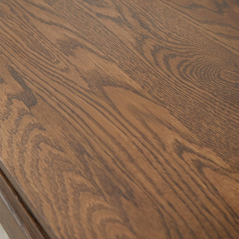 Wanlnut color Rectangular Solid Wood Scalloped Apron Dining Table, 29.53"H x 55.12"L x 31.50"W