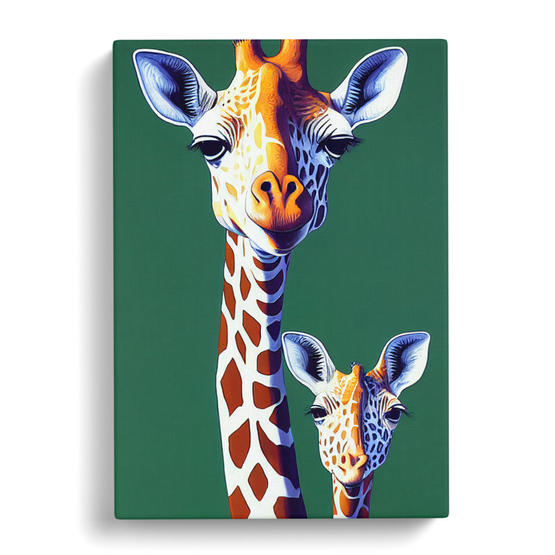 Giraffe Gouache - Wrapped Canvas, 60cm H x 40cm W x 3cm D