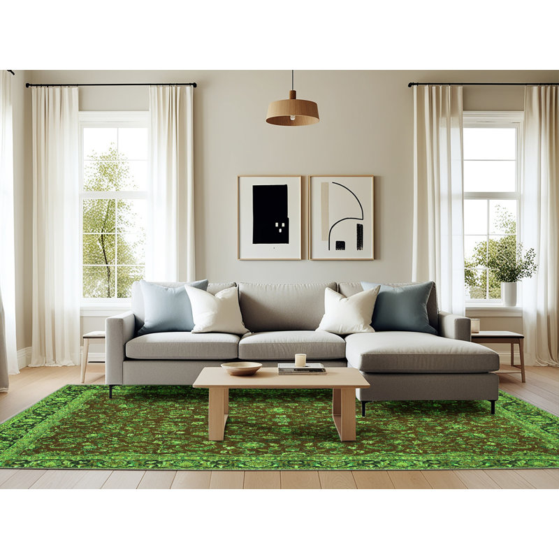 Washable Oriental Indoor Rug, Rectangle 6' x 9'