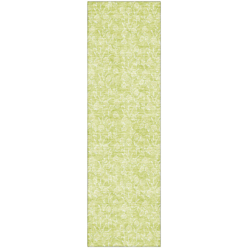 Premium Machine Washable Prisco Aloe Rug, Runner 2'3" x 7'6"
