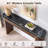 63" Modern Fluted Console Table, Narrow Entryway & Sofa Table With Marble-Pattern Top For Living Room Hallway Foyer-922883969-922883968