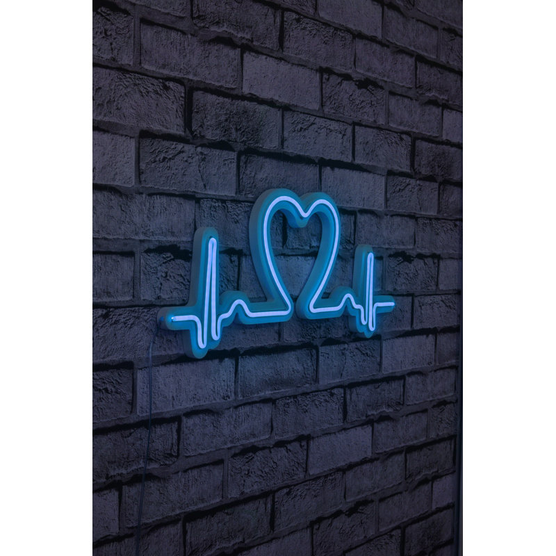 Flexible LED Neon Strip Light, Waterproof IP67, 20.1 x 8.3 x 0.8 Inches | 12V DC, 22.7 Watt, 8W-10W per Meter | Blue Color, Built-in Wall Hanging System, Perfect for Home Decor, Parties & Events
