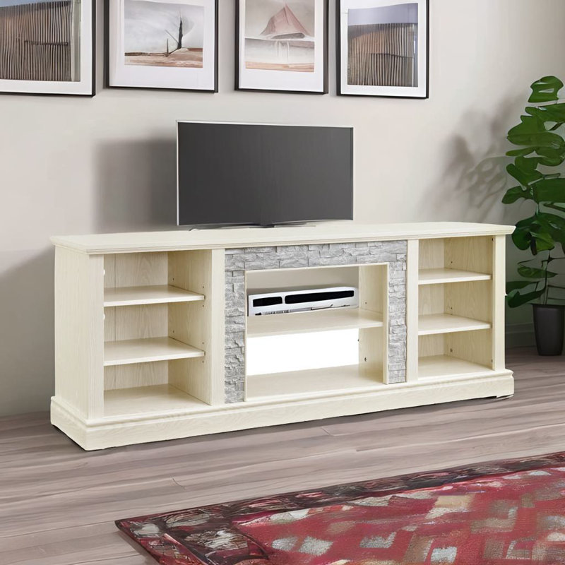 Crédence de rangement l 70,12 po Cadhan, Blanc