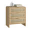 Table de chevet 3 tiroirs Rattan-666609159