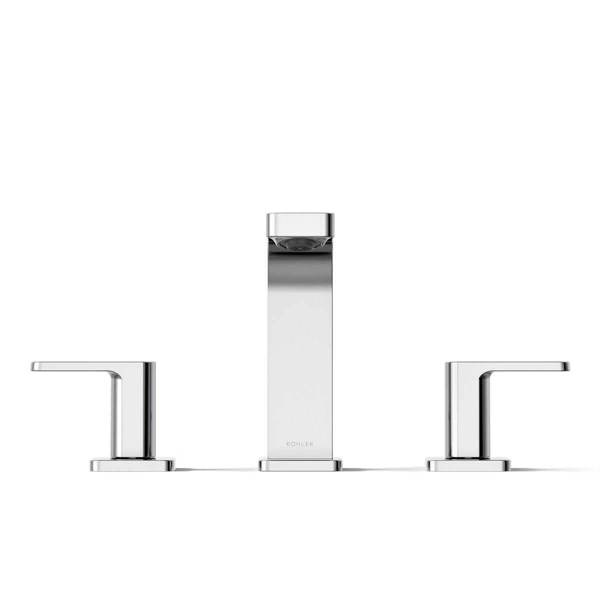 Parallel Widespread Bathroom Faucet, Polished Chrome, 0.5 GPM