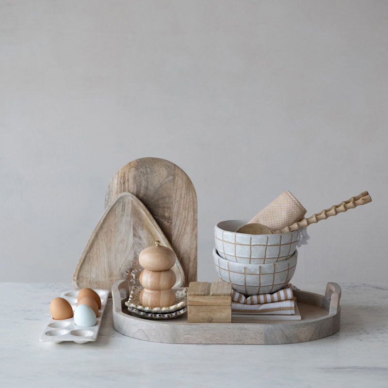 Stoneware Egg Holder In Reactive Glaze