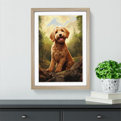 Labradoodle Digital No.2 - Framed Print