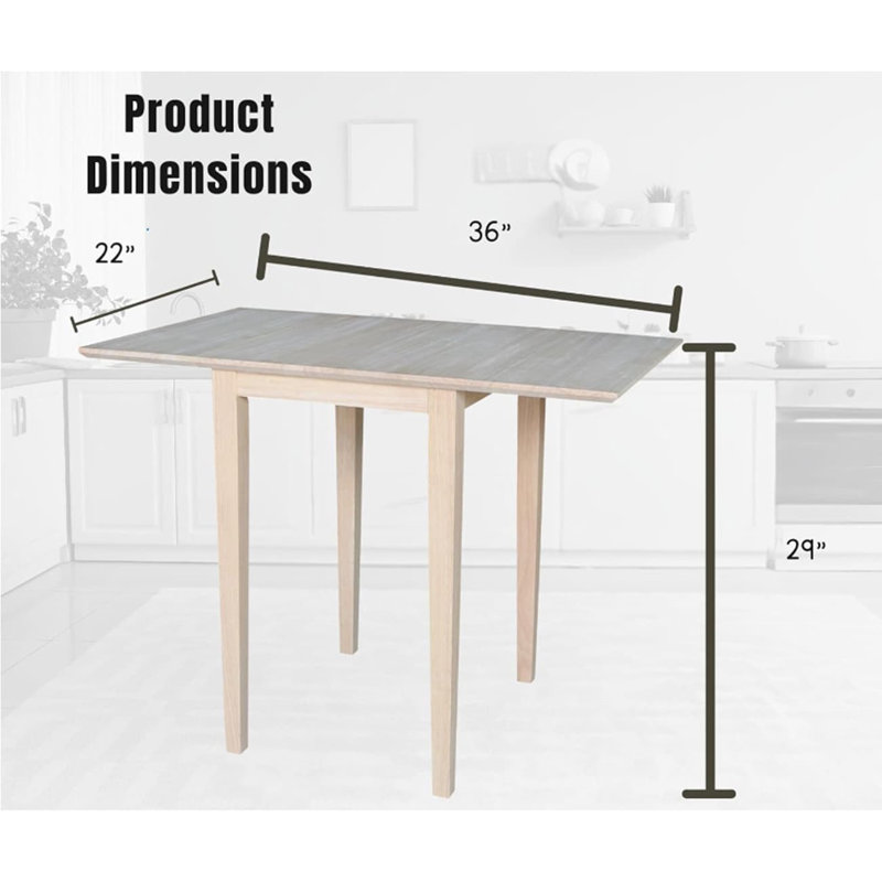 Odilon 36" Rubberwood Solid Wood Dining Table