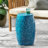 Lace Cut Metal Barrel Shape Accent Table-850518355