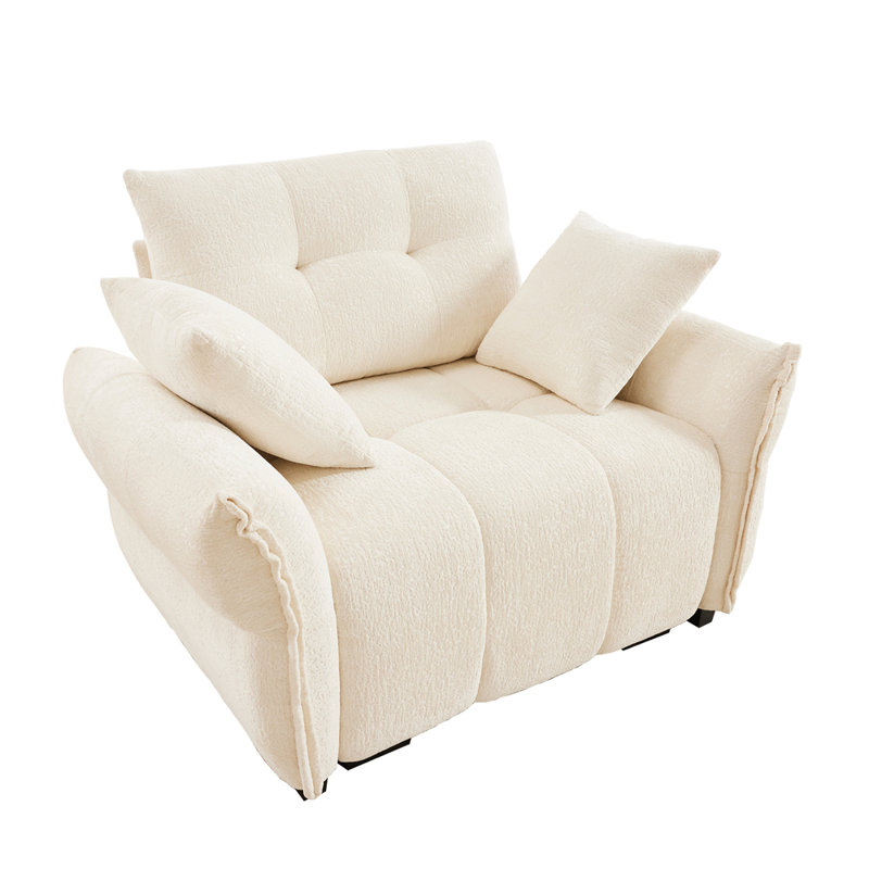 Canapé simple ergonomique de style contemporain, Blanc
