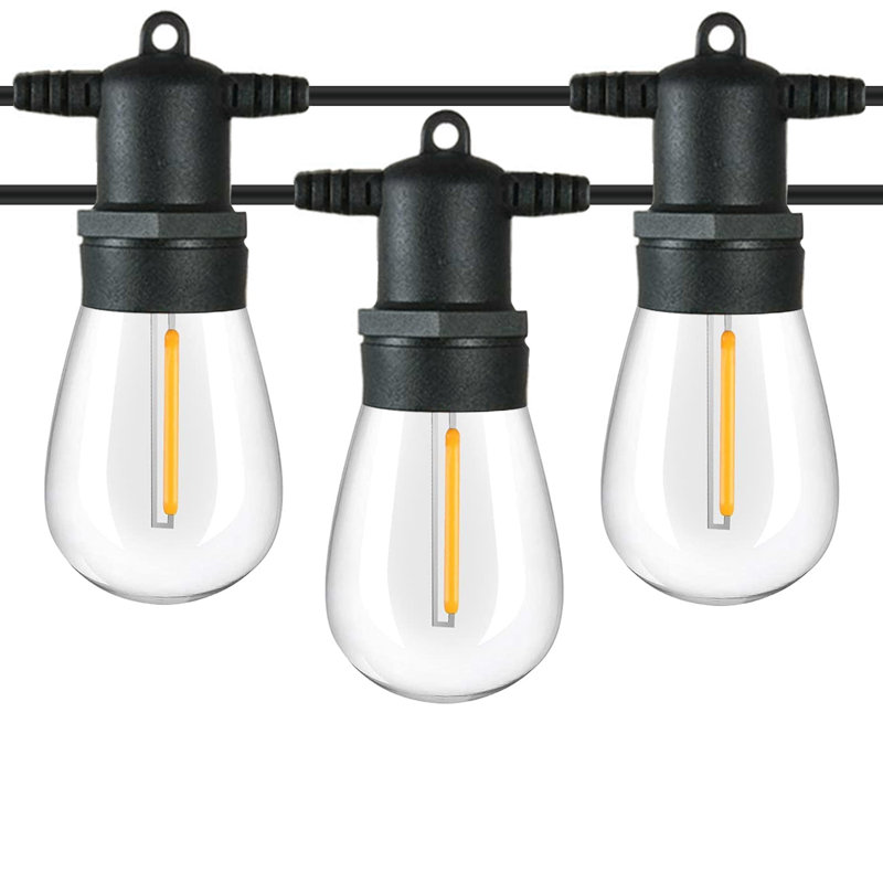 Shults 48' Outdoor LED 15 - Bulb Standard String Light (End to End Connectable)