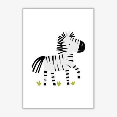 Children's Animals, Zebra - Print