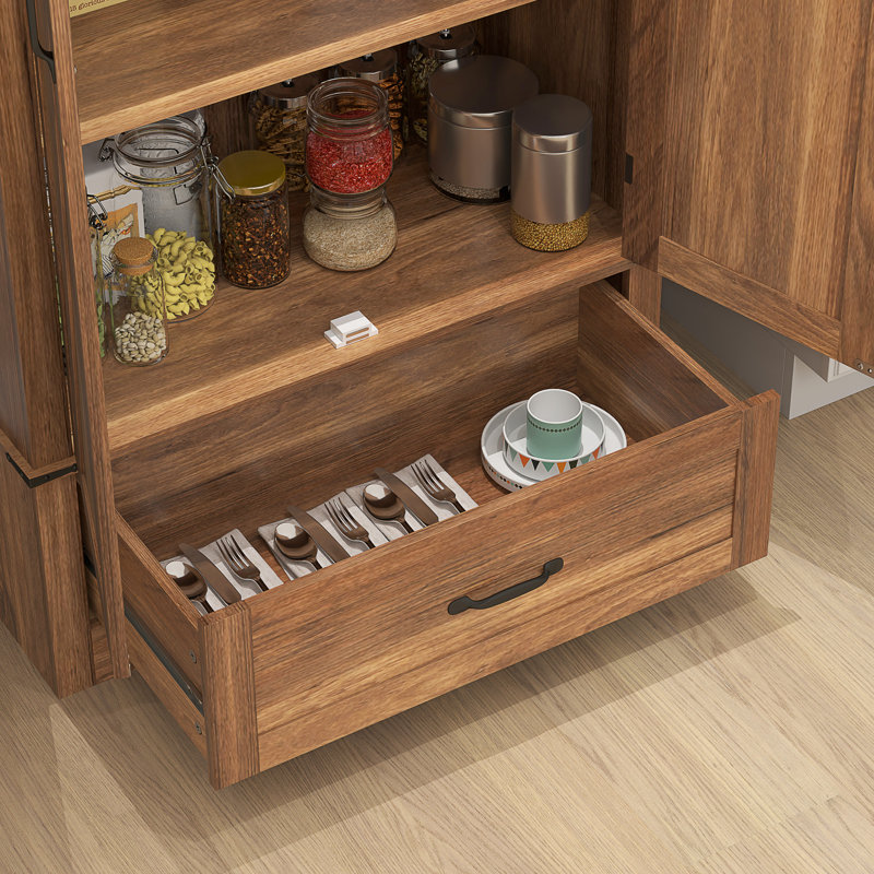 Armoire de cuisine Farmhouse, brun, bois