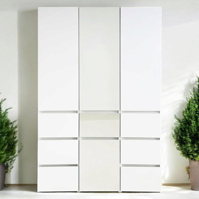 Modular Wood Closet System with Mirror