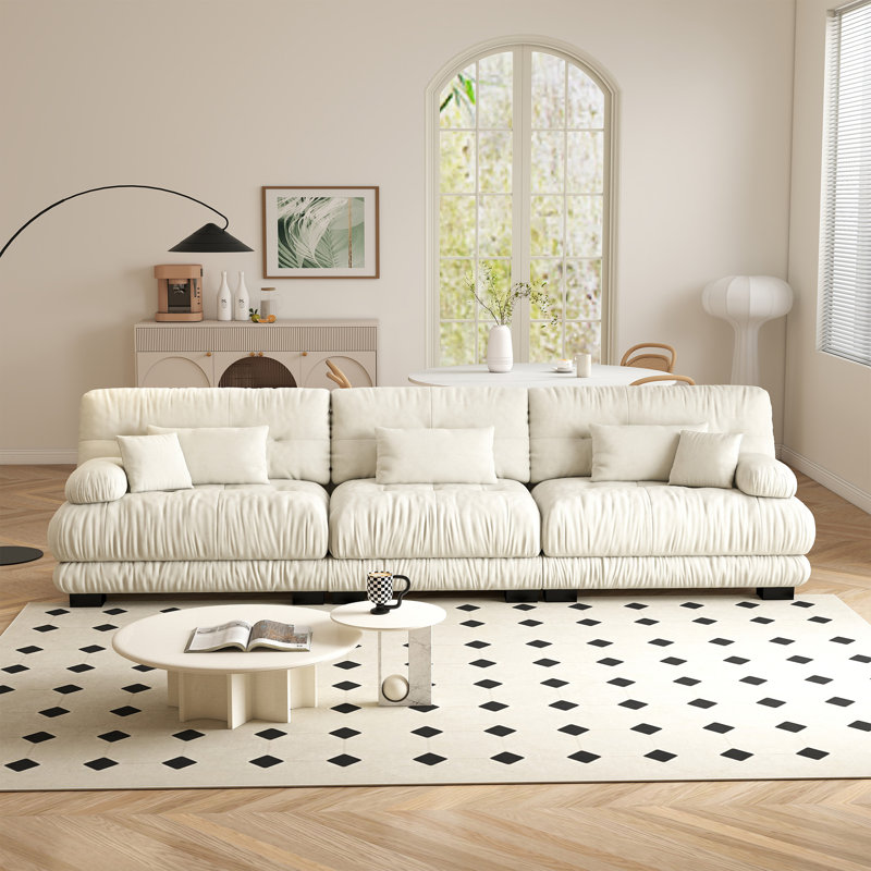 Canapé modulaire modulaire Cloud, sièges modulaires à 3 places pour salon, Beige