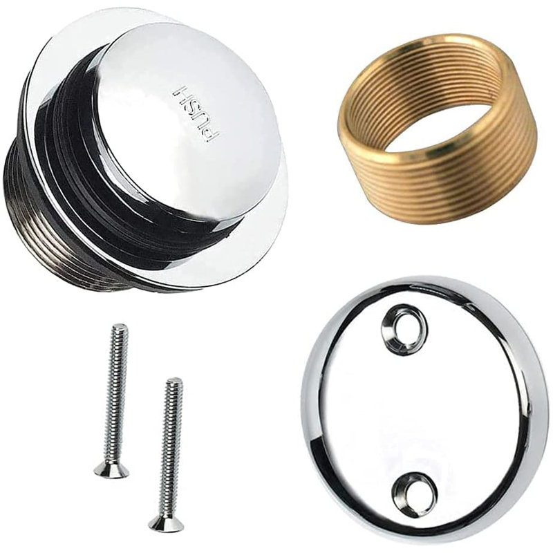 Maui Tip Toe Style Conversion Kit Bathtub Tub Drain Assembly, All Brass Construction, Chrome