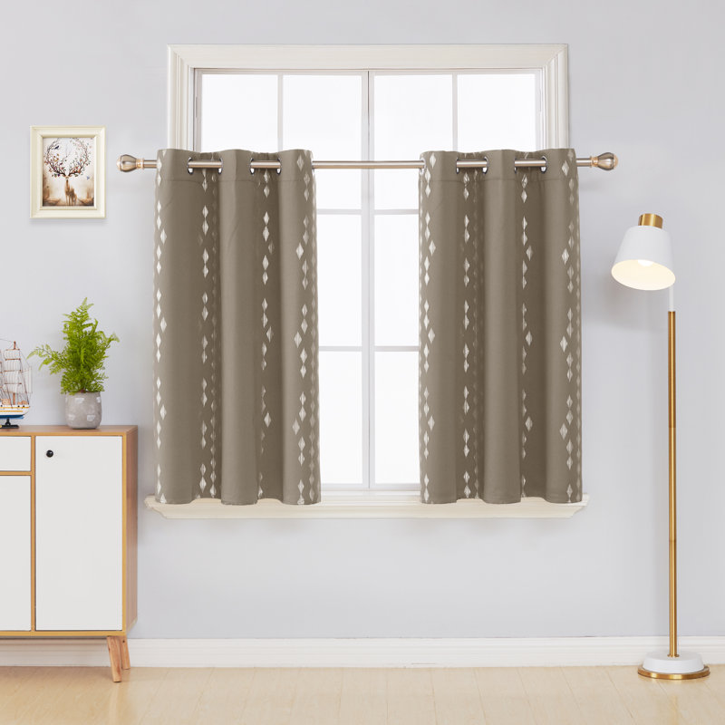 Bedolla Room Darkening Curtain Pair, 42" W x 53"L, Khaki