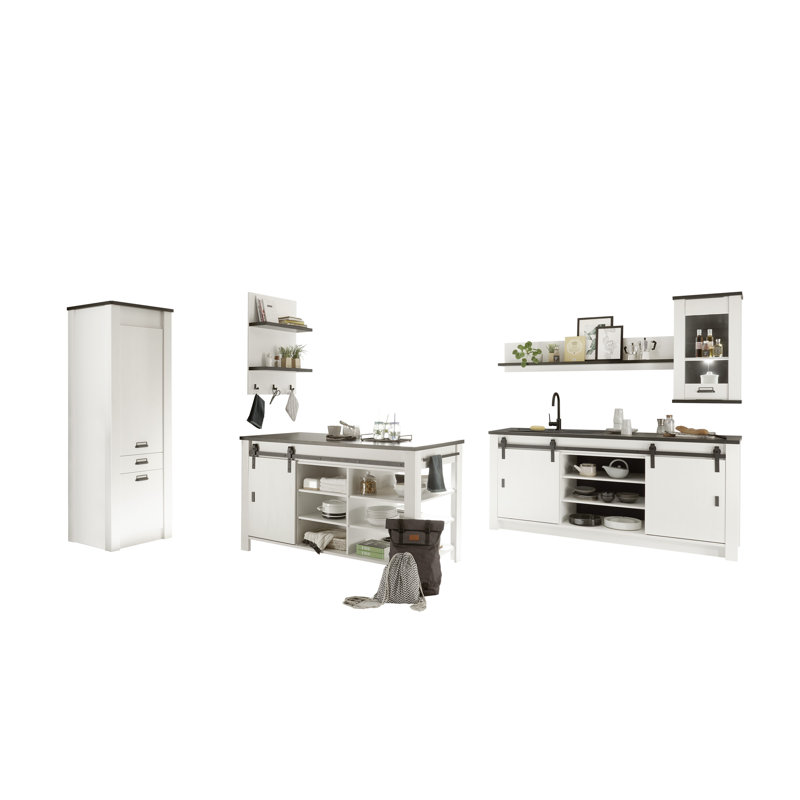 201cm Kitchen Pantry, White