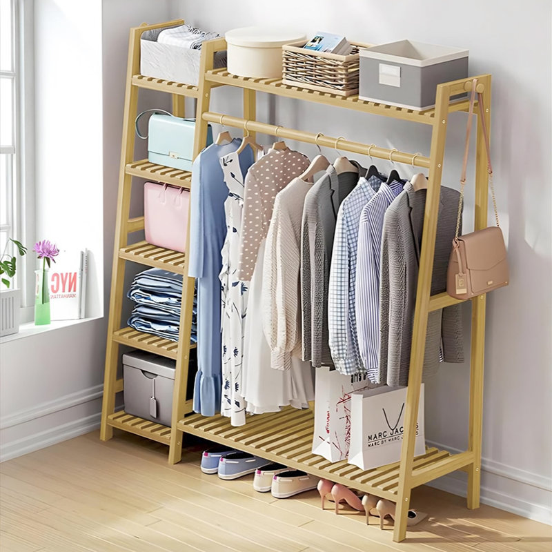 Adjustable Clothing Rack, Brown