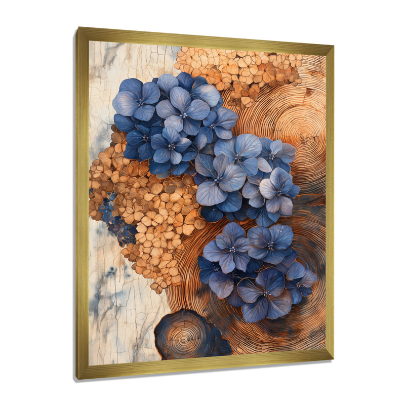 Anne - Floral Wall Decor, H 32 po x l 24 po, Doré, Picture Framed