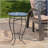 Charming Iron-Framed Ceramic Tile Side Table For Outdoor Styling