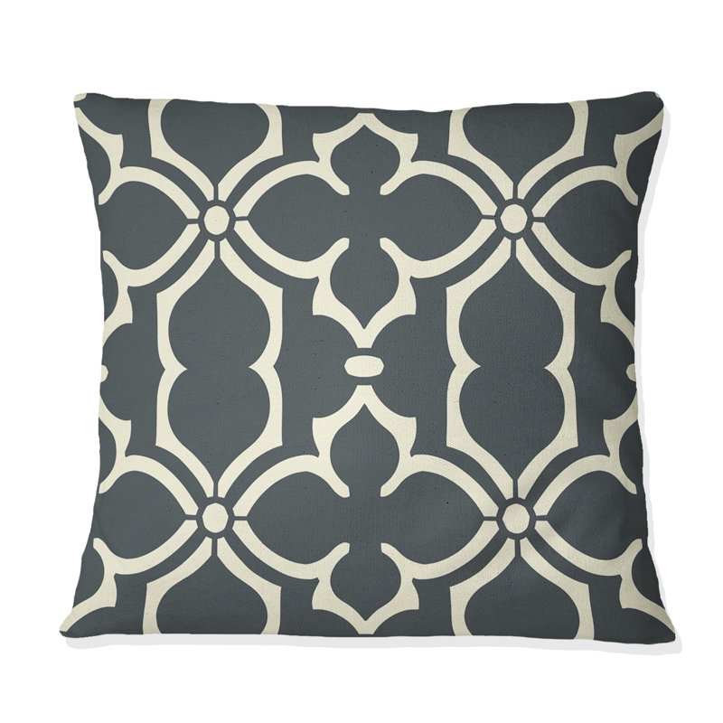 Coussin Beige Modern Trellis III - Modern, H 18 po x l 18 po