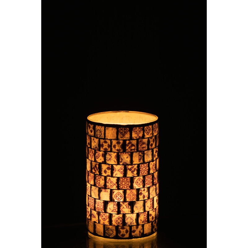 Glass Tabletop Tealight Holder, 9.3cm H x 9.3cm W x 9.3cm D