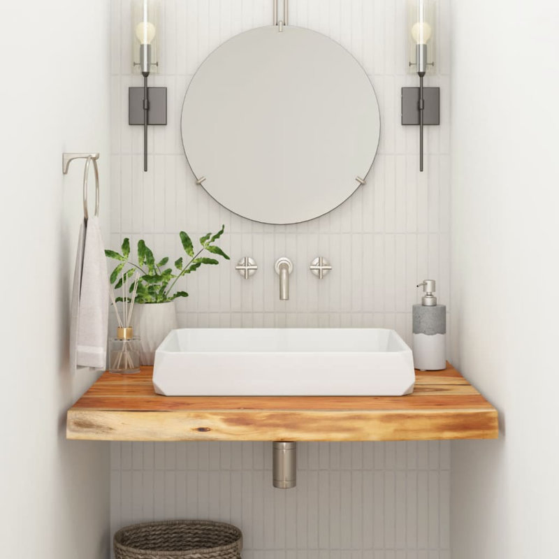 Solid Wood Table Top, 2.5cm H x 70cm W x 60cm D