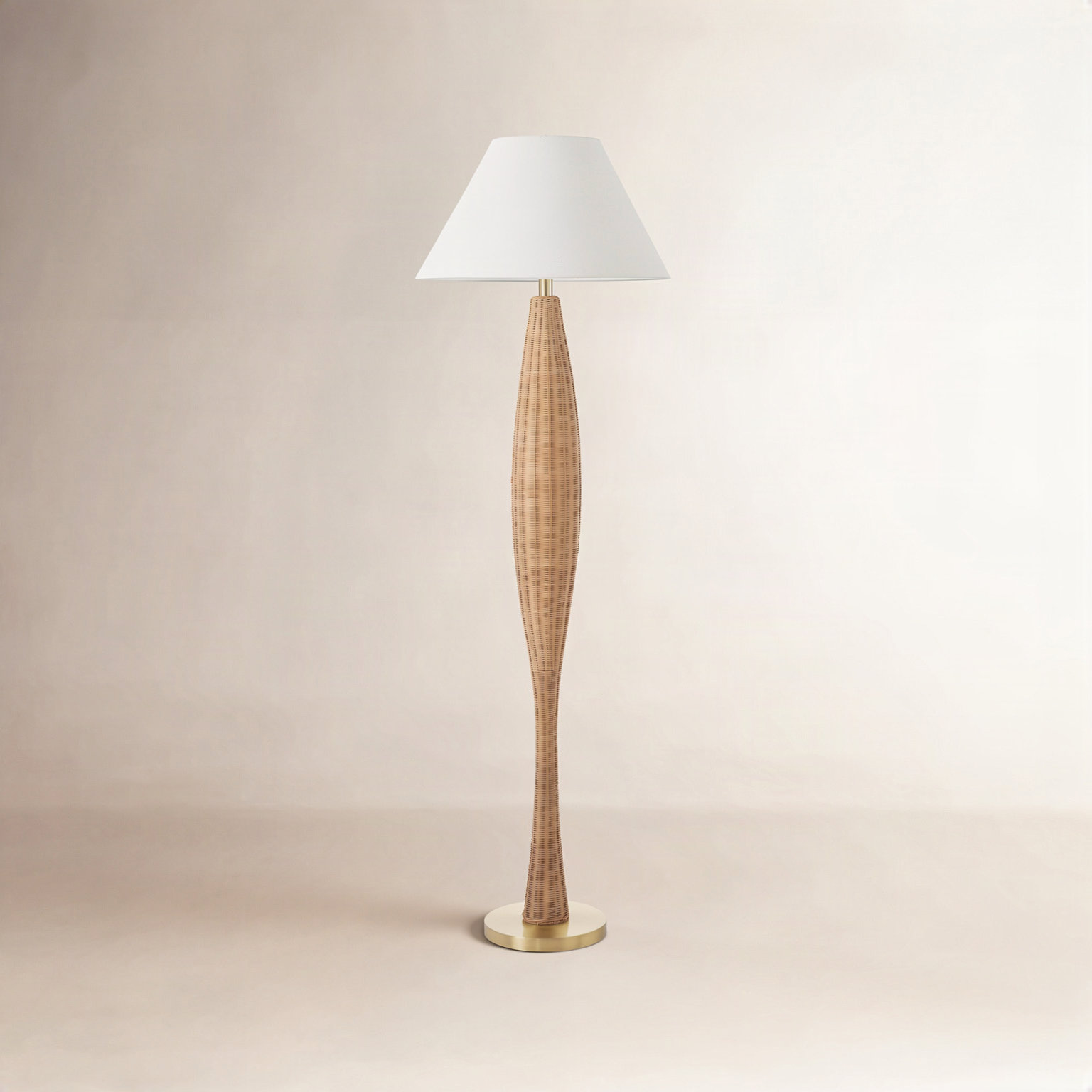 64'' Rattan Floor Lamp