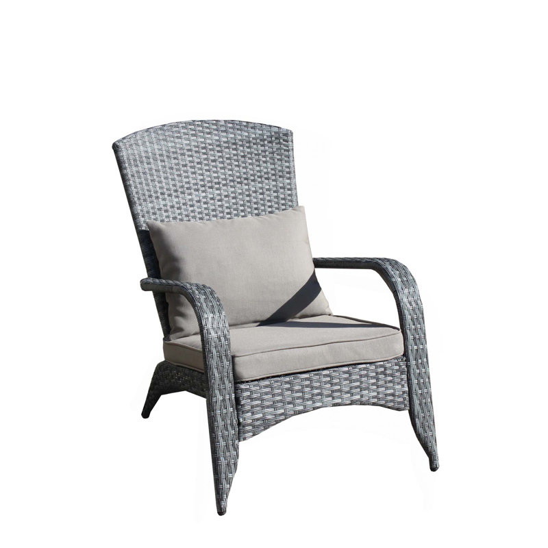 Chaise de patio avec coussins, Gris